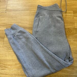 Vince Women Jogger Sweatpants Gray Drawstring Cotton Blend Solid Size S